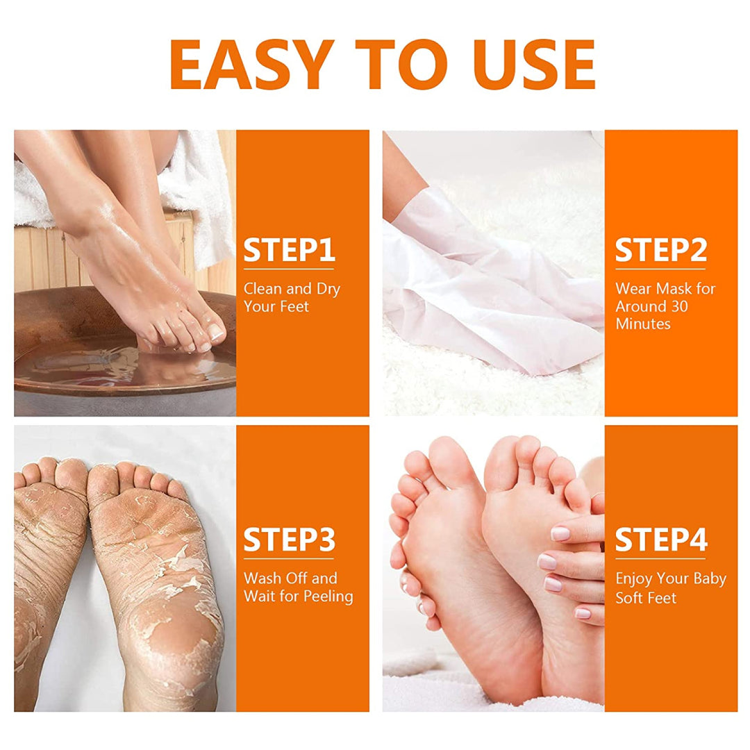 ALIVER Peach Soft Foot Peel Mask, 3in1 Kit