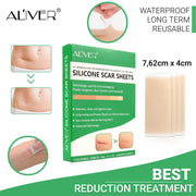 ALIVER Silicone Scar Sheets, Reduction Treatment, pack of 4pcs