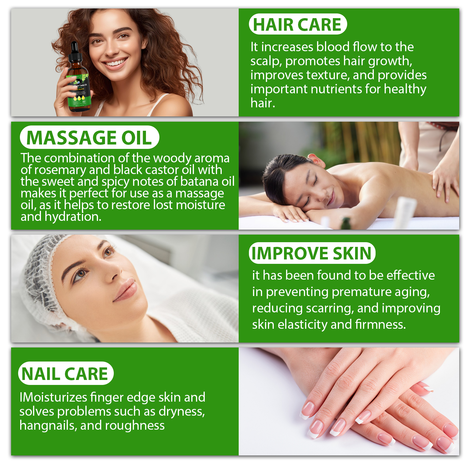 ALIVER Natural 3-in-1 Black Castor Oil with Amla & Black Seed Oil, 60ml