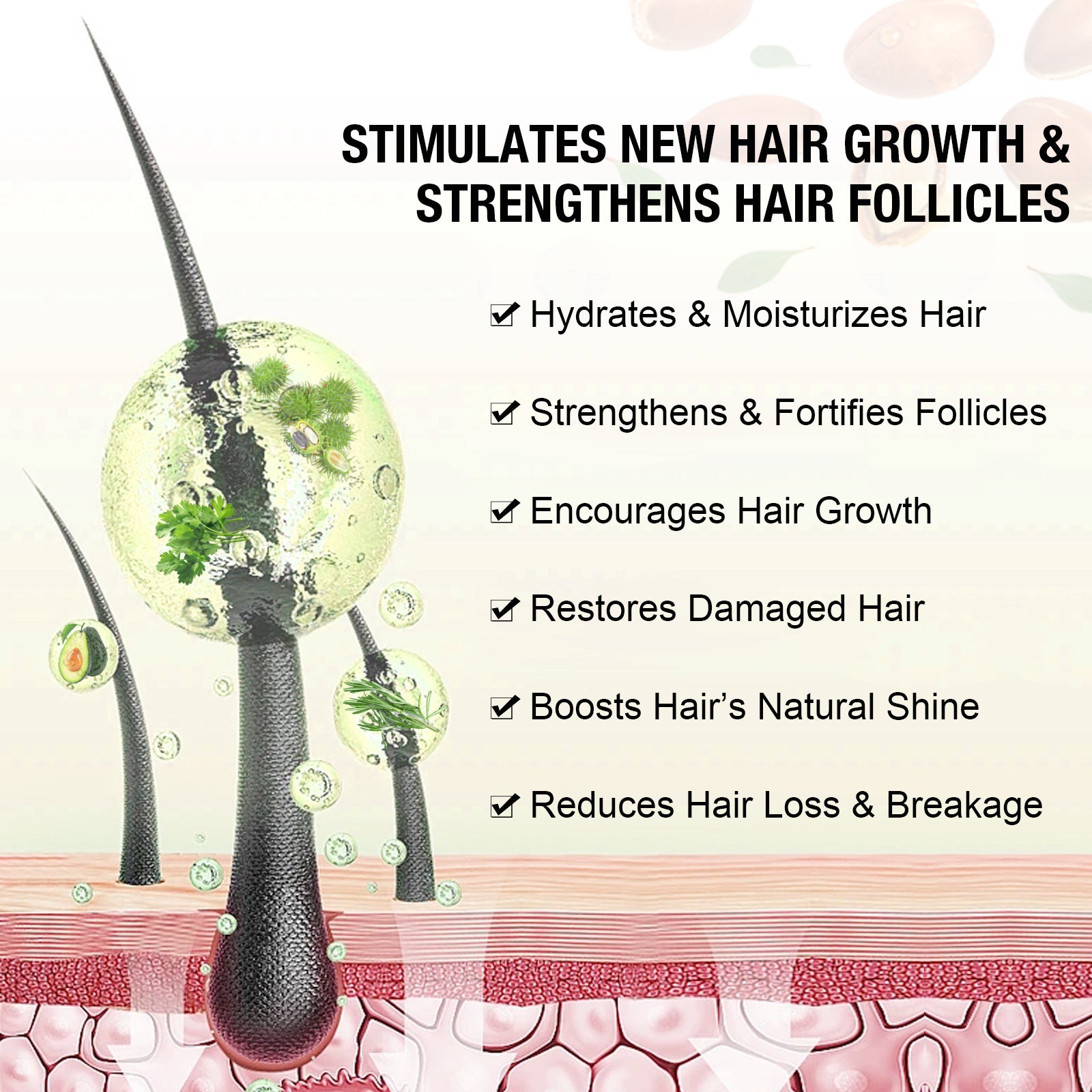 ALIVER Pure Natural Hair Growth Power Oil, 60ml