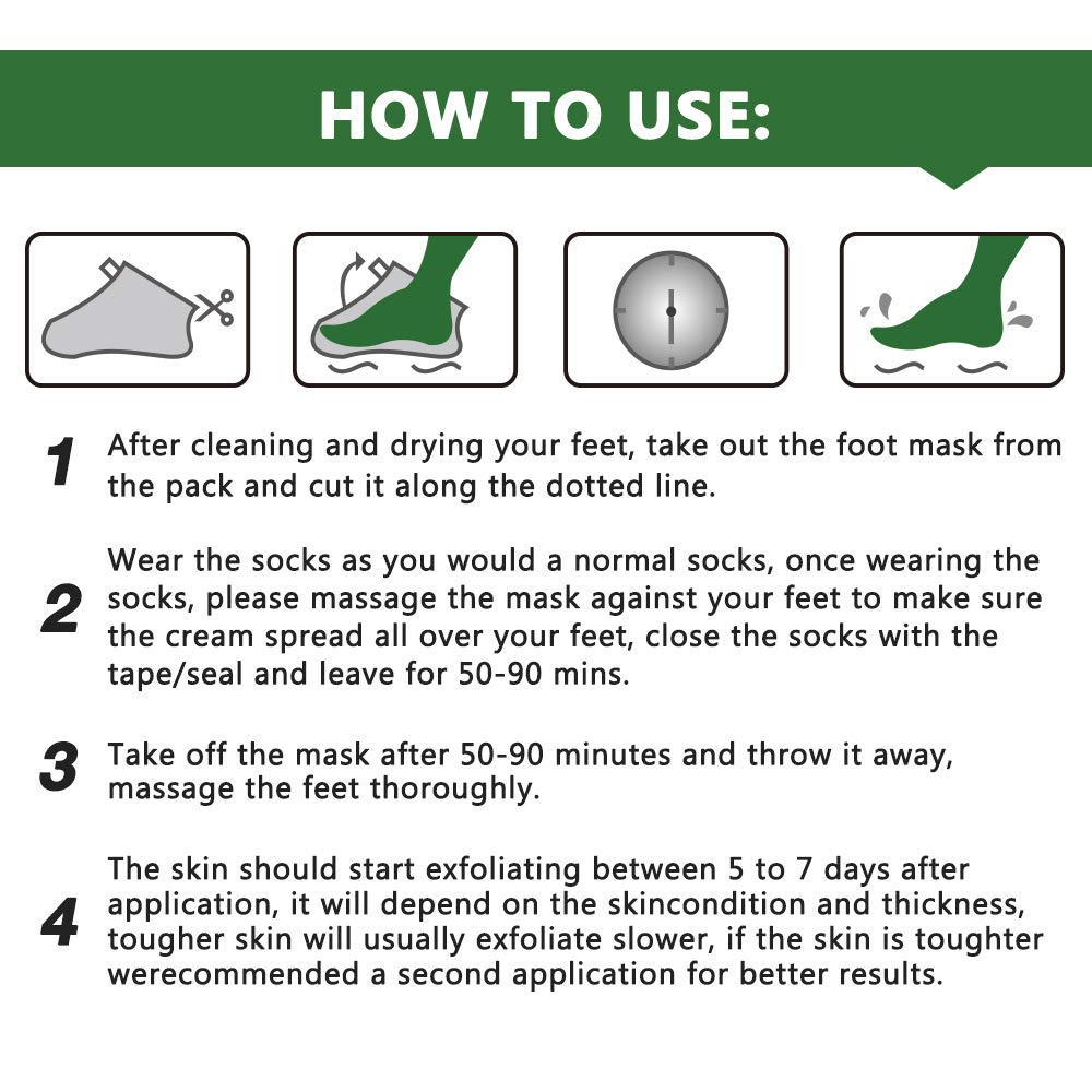 Aliver Tea Tree Soft Foot Peel Mask for Feet Dead Skin Remover