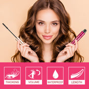 ELAIMEI Black 4D Silk Fiber Eyelash Mascara, Waterproof Makeup 10ml