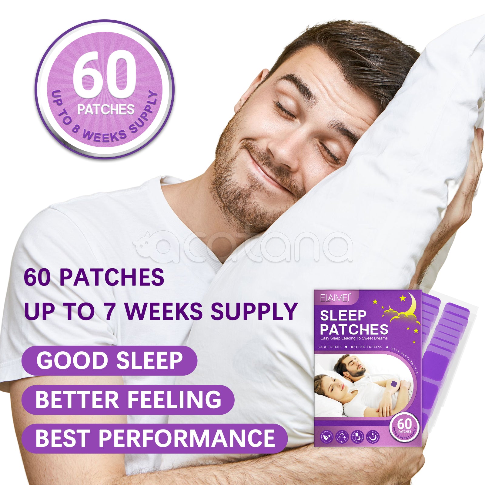 ELAIMEI Natural Deep Sleep Patches, 60pcs