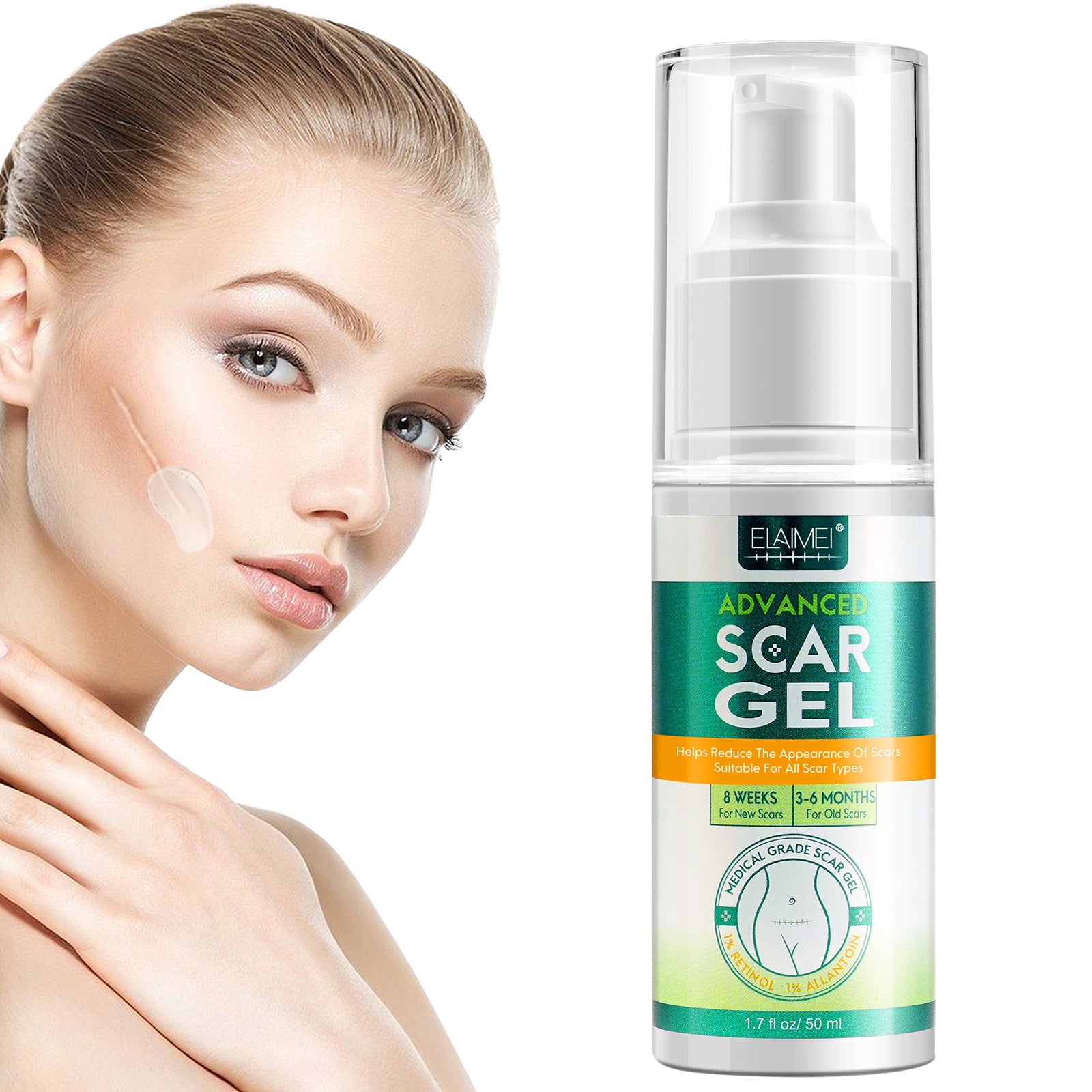 ELAIMEI Advanced Scar Removal Gel for Body, 50ml