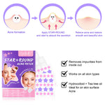ELAIMEI Stars + Round Pimple Patches, pack of 126pcs