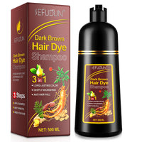 SEFUDUN 3in1 DARK BROWN Hair Dye Shampoo, 500ml