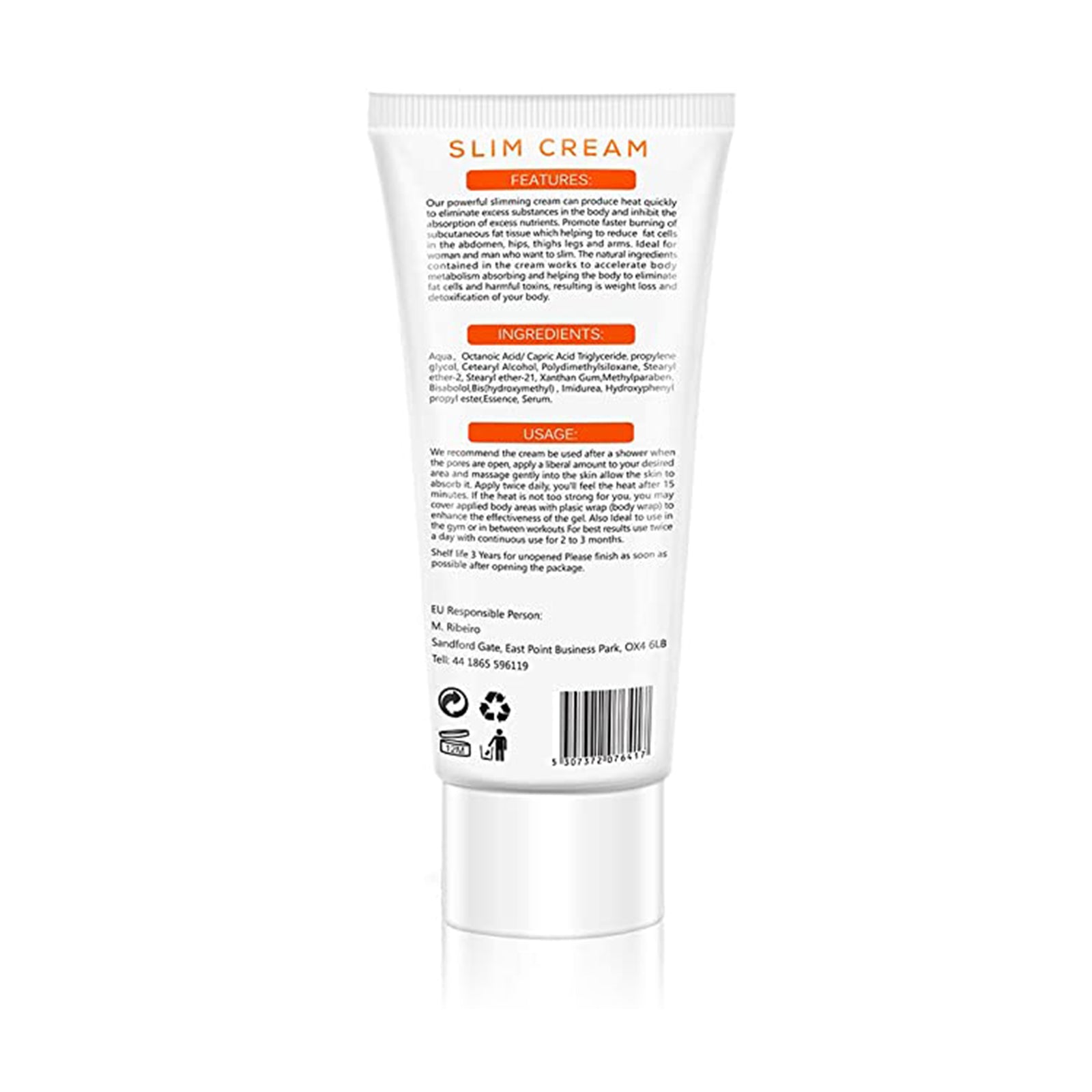 BESTNIFFES Hot Slimming Cream, 60ml