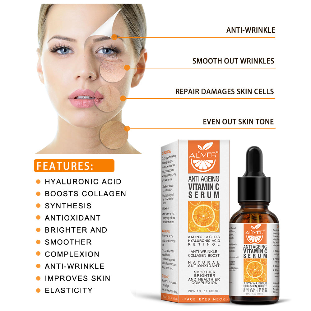 Aliver Vitamin C Serum Moisturizer for Face Skin