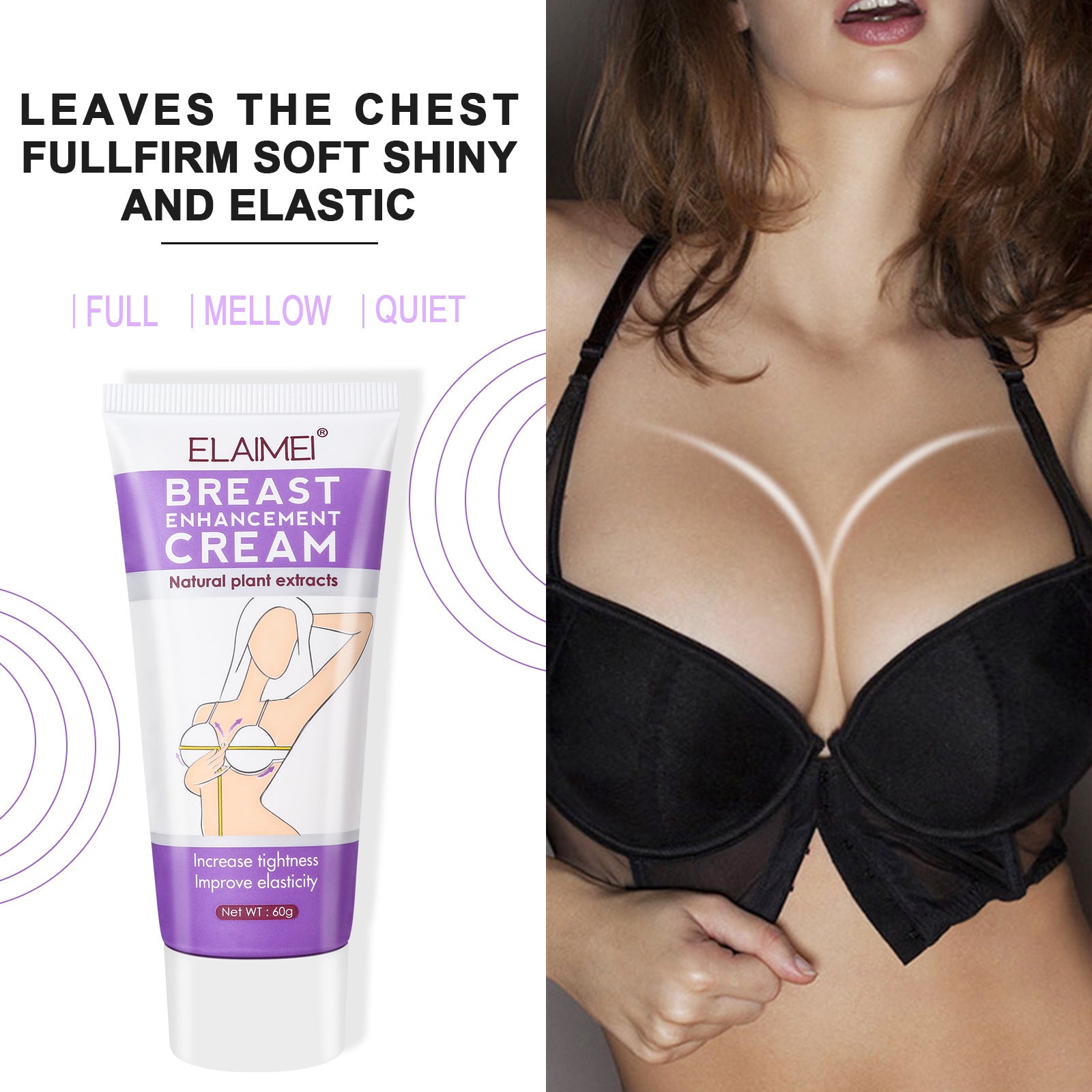 ELAIMEI Firming & Lifting Cream for Breast Enhancement, 60g