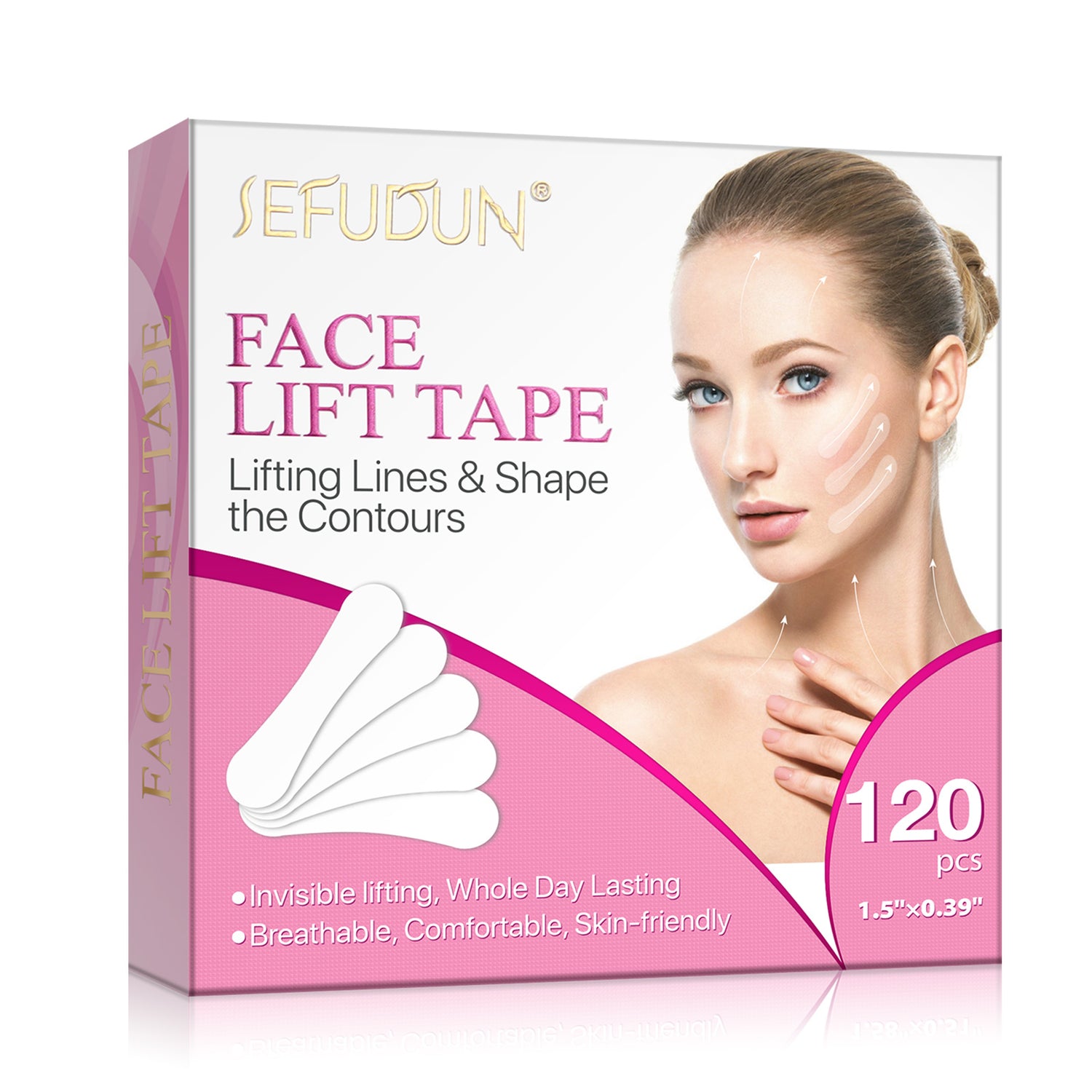 SEFUDUN Face Lift Tape, 120pcs