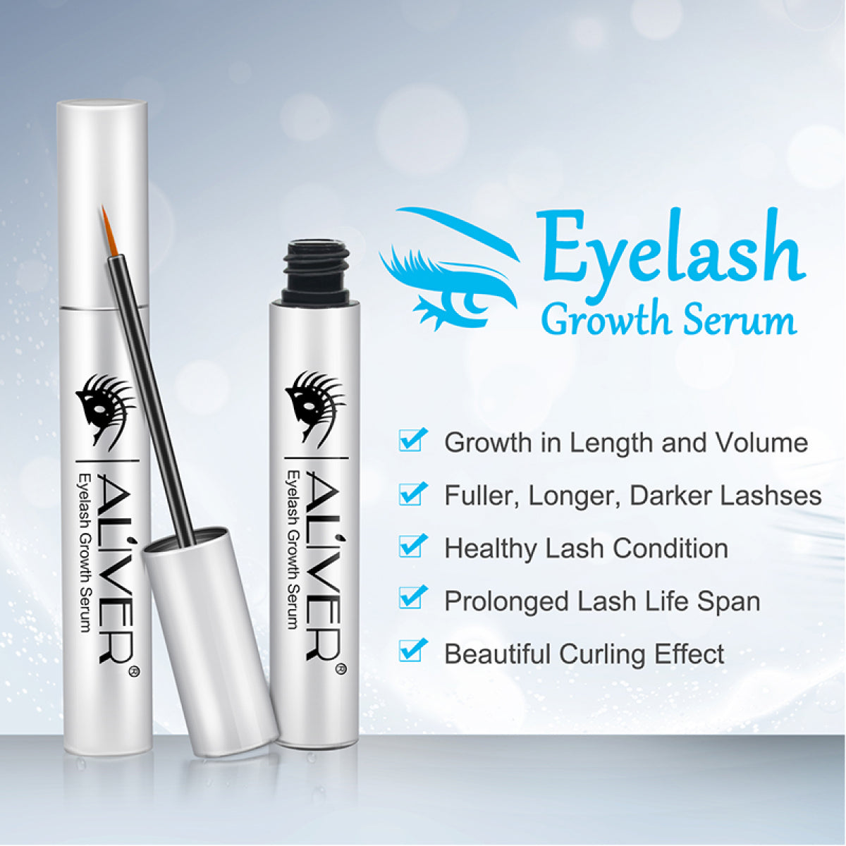 ALIVER Enhancing Eyelash Growth Serum, 5ml