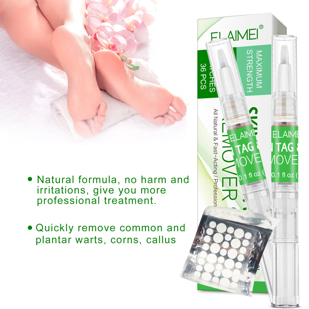 ELAIMEI 2n1 Skin Tag Remover Pens & Anti Acne Patches Set