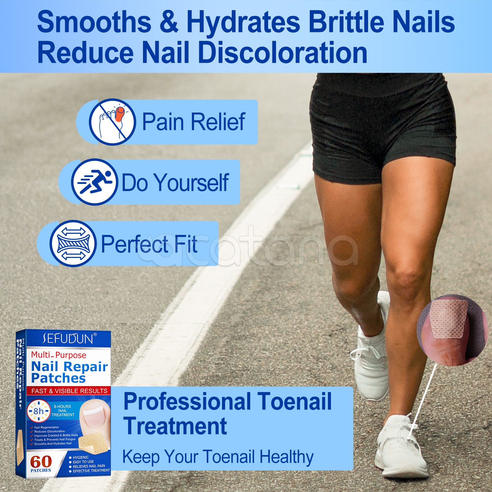 SEFUDUN Multi Purpose Nail Repair Patches, pack of 60pcs