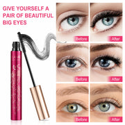 ELAIMEI Black 4D Silk Fiber Eyelash Mascara, Waterproof Makeup 10ml