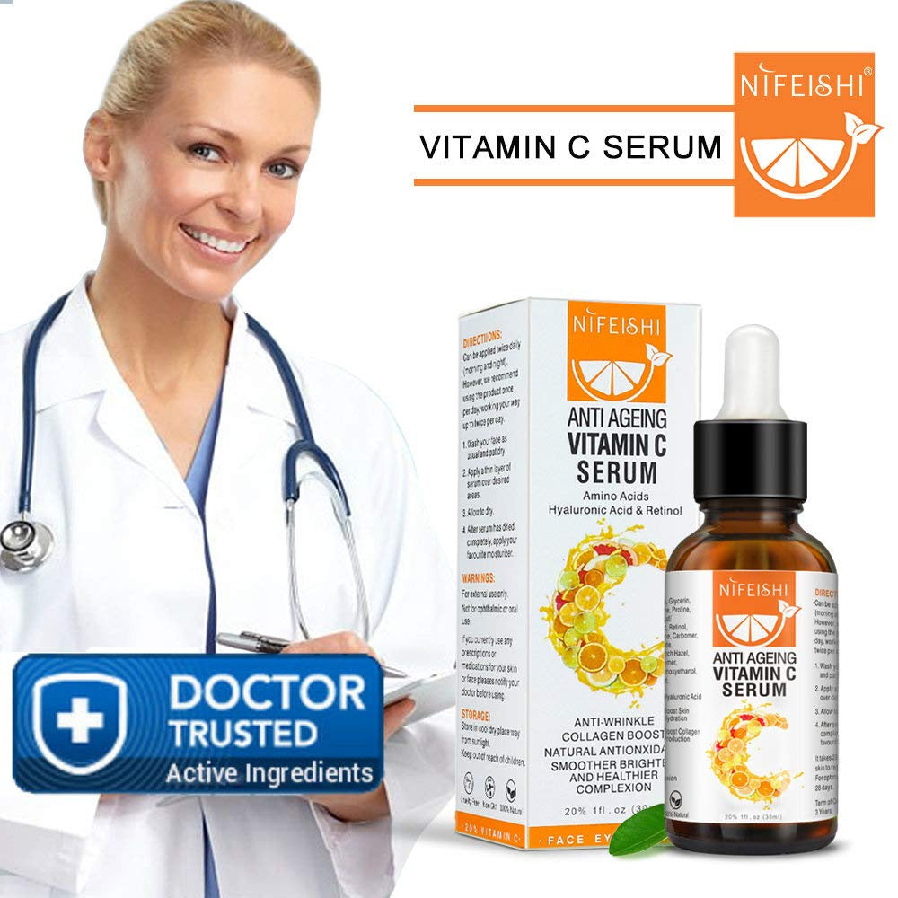 IFUDOIT 20% Vitamin C Serum for Face Skin Moisturizer 30ml