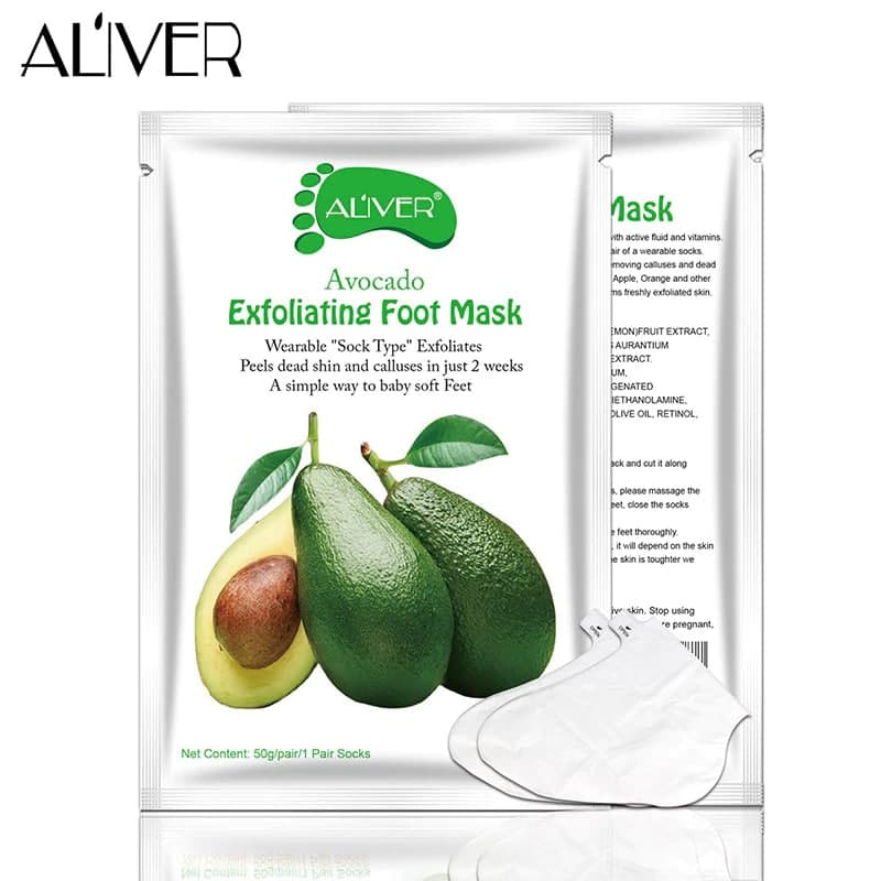 Aliver Avocado Soft Foot Peel Mask for Feet Dead Skin Remover