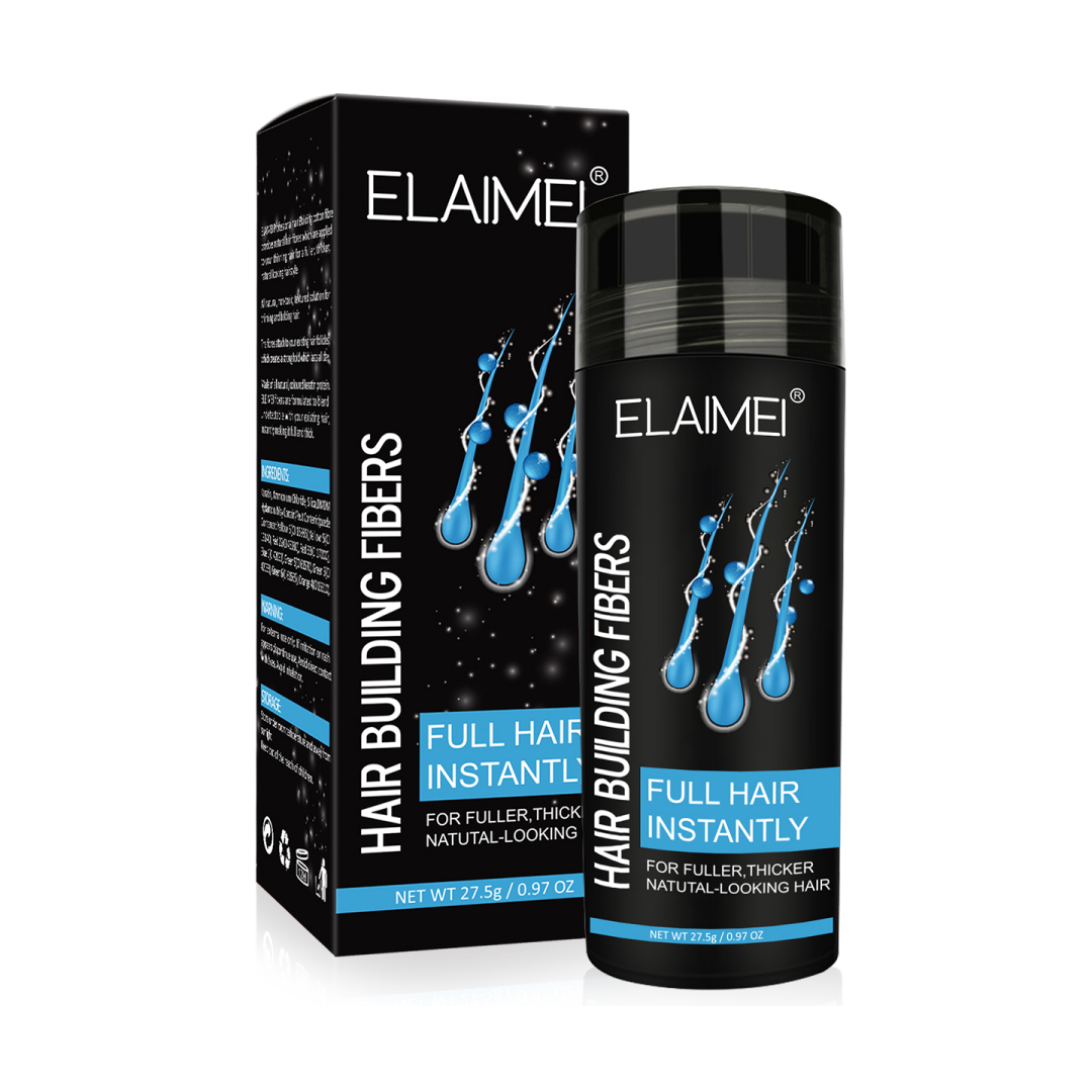 ELAIMEI Hair Loss Building Fibers, 27.5 g (Black)