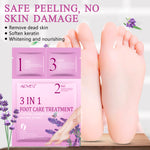 ALIVER 3in1 Exfoliating Foot Care Treatment Kit Peeling Mask