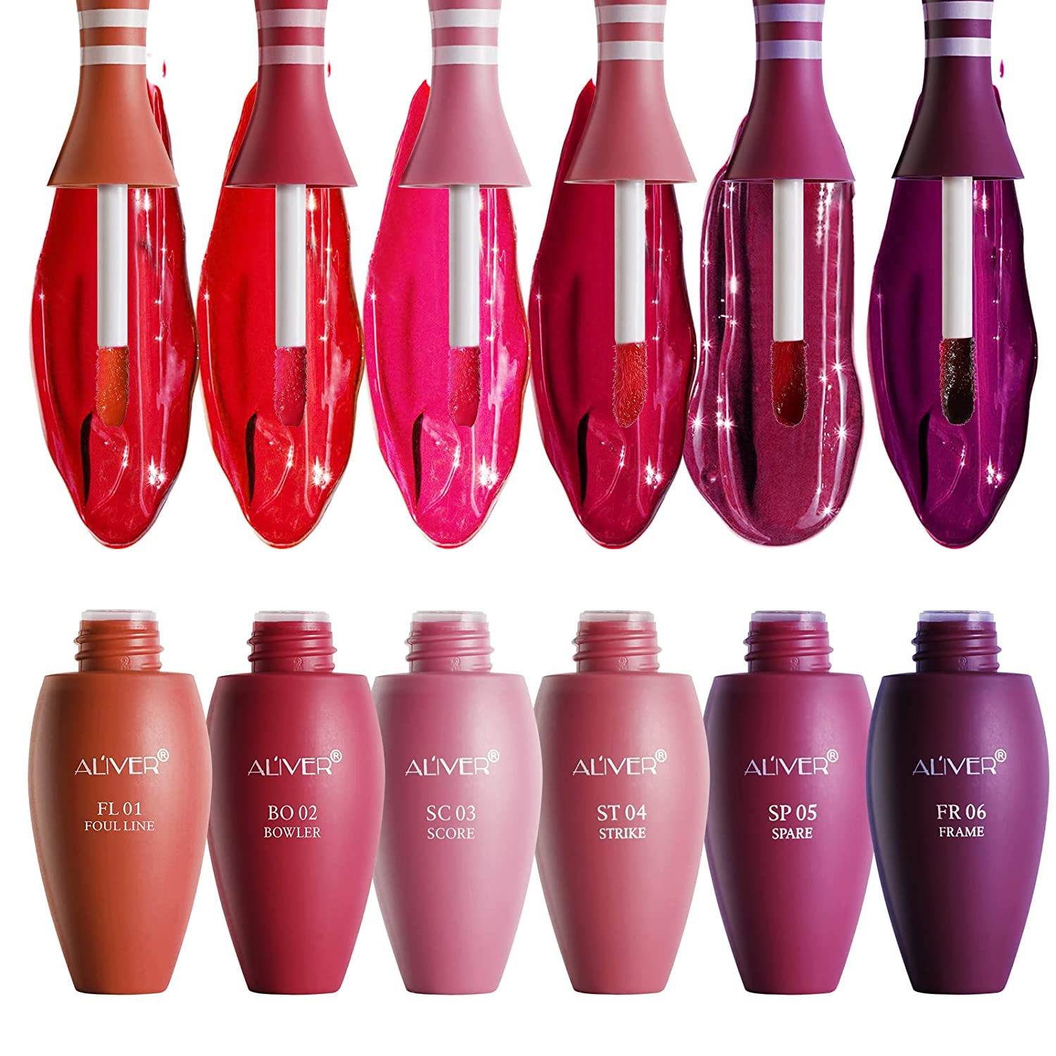 ALIVER Gloss Matte Lipstick, 6 Colors