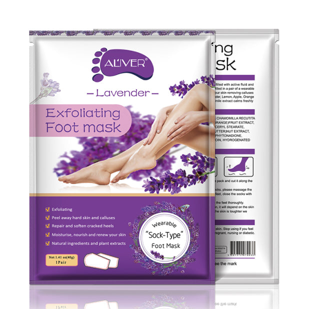Aliver Lavender Soft Foot Peel Mask for Feet Dead Skin Remover