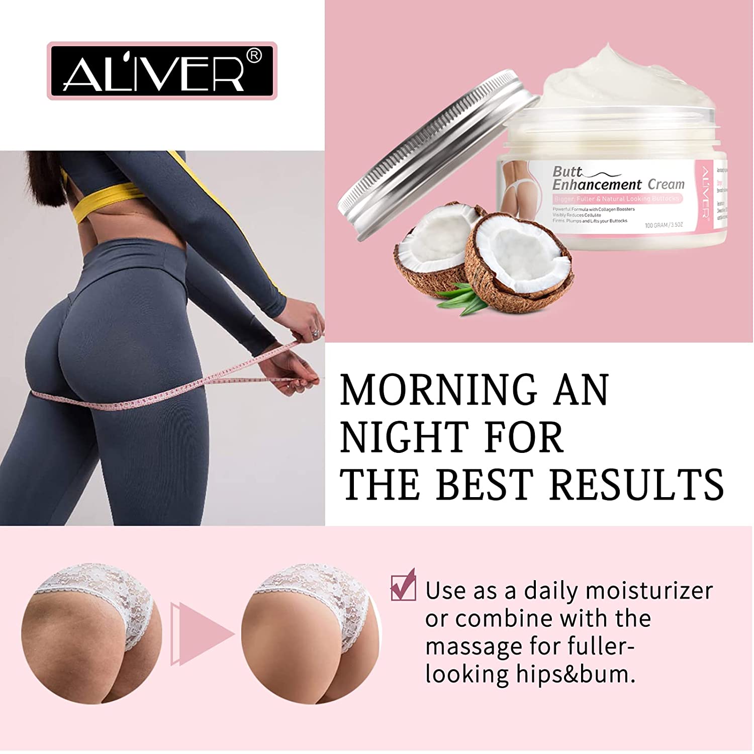 ALIVER Butt Enhancement & Firming Cream, 100g
