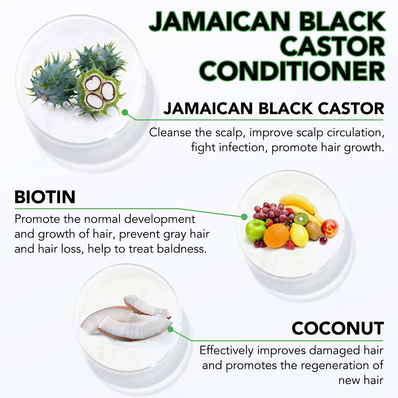 ALIVER Jamaican Black Castor Hair Growth Conditioner, 300ml