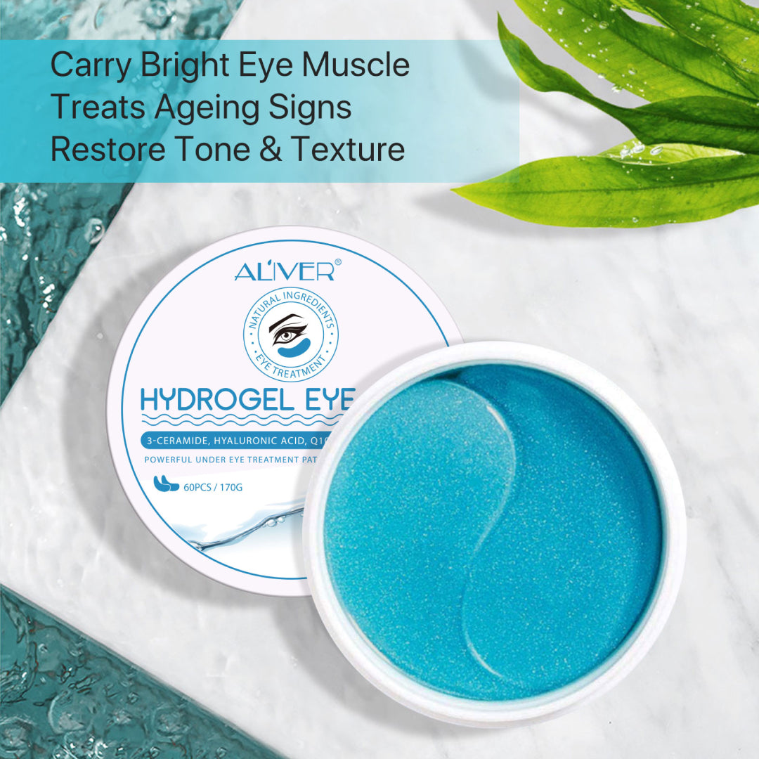 Aliver Hyaluronic Acid Under Eye Patches Mask for Puffiness Dark Circles Removal Pads