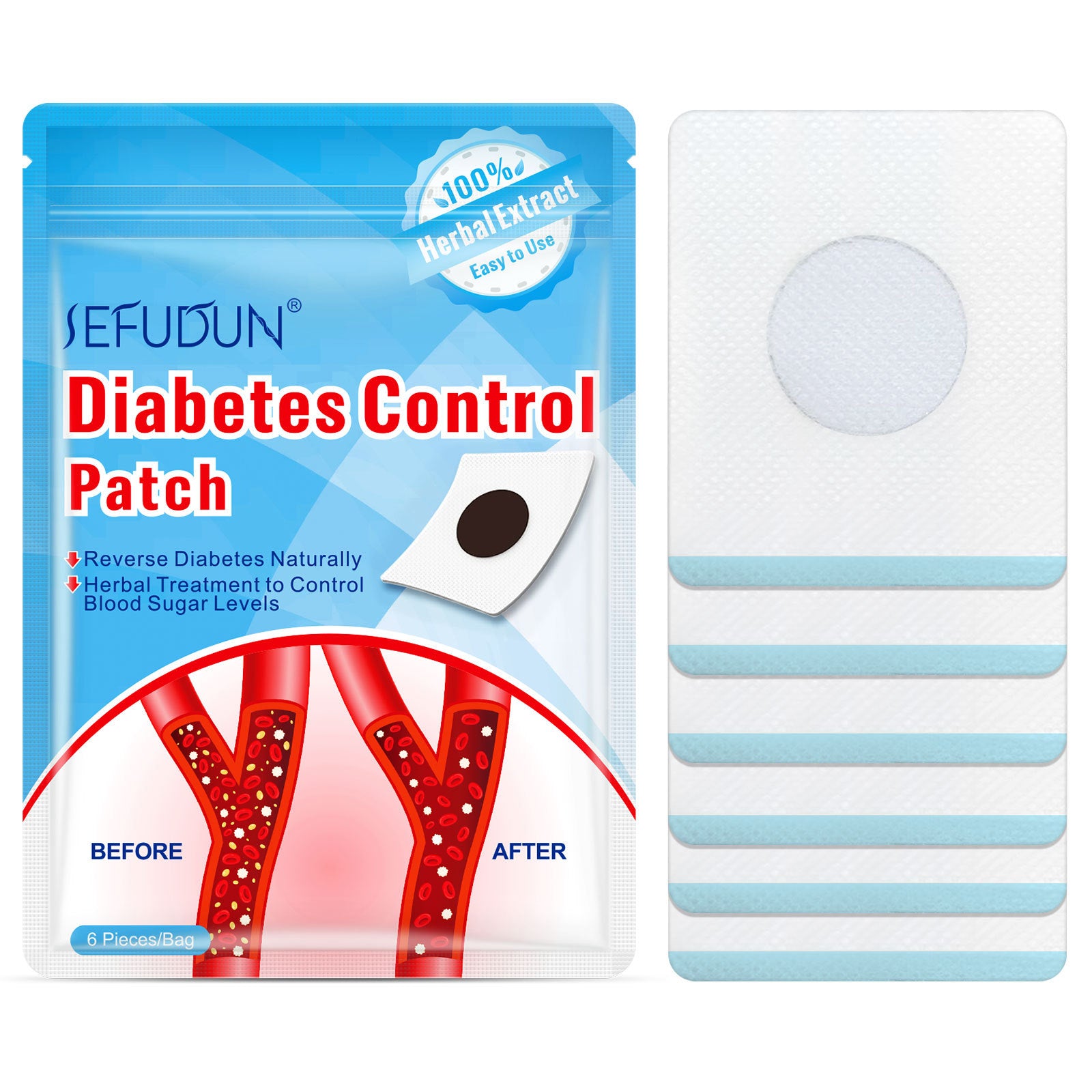 SEFUDUN Diabetes Control Patches, 6pcs