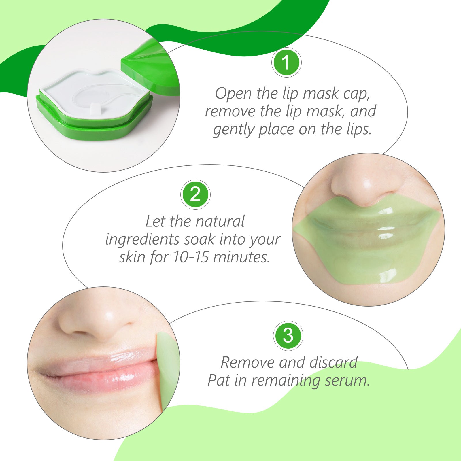 SEFUDUN Aloe Vera Lip Mask, pack of 20pcs