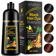 SEFUDUN 3in1 BLACK Hair Dye Shampoo, 500ml