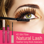 ELAIMEI Black 4D Silk Fiber Eyelash Mascara, Waterproof Makeup 10ml