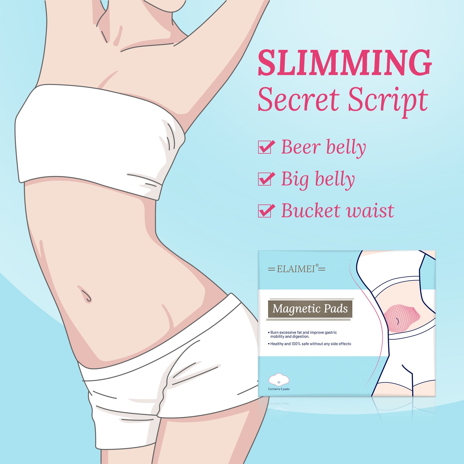 ELAIMEI Magnetic Slimming Patches for Body Fat Burning