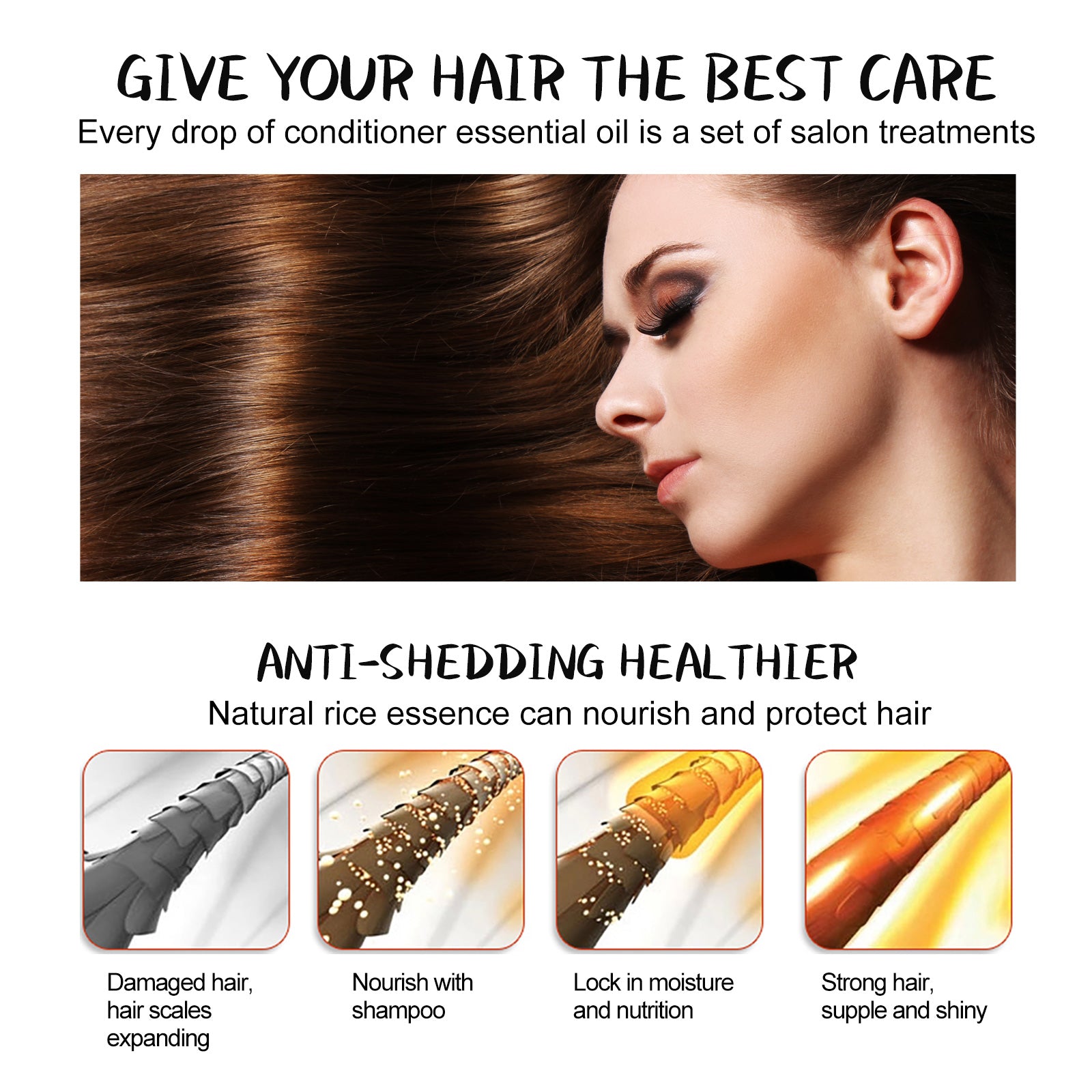 SEFUDUN Rice Water Hair Growth Conditioner, 300ml