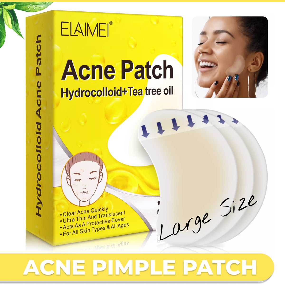 ELAIMEI Acne Pimple Patches for Face, 20pcs