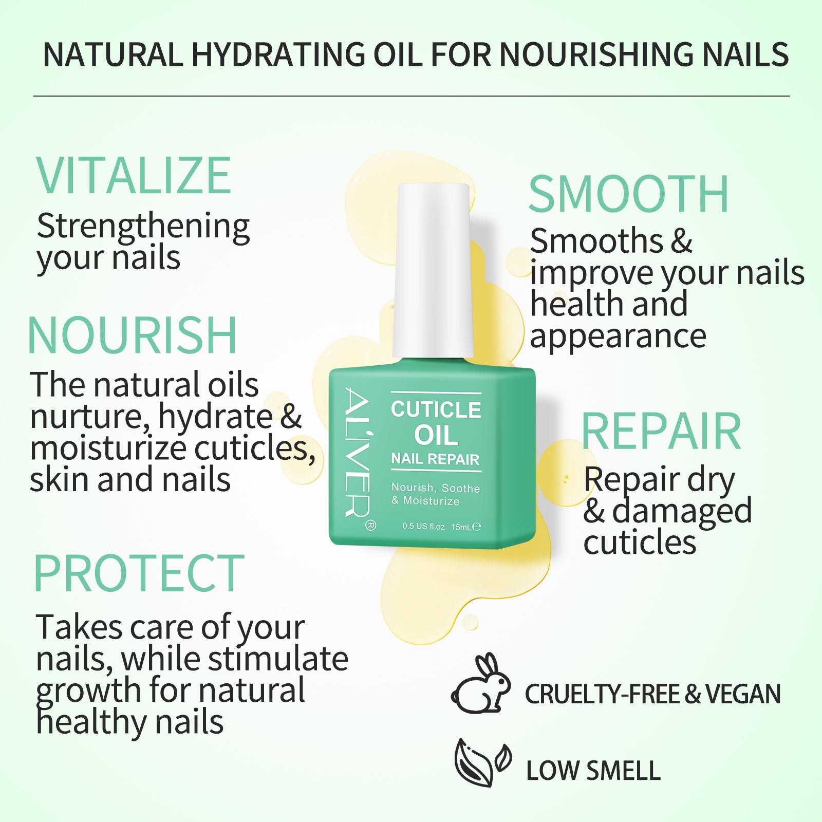 ALIVER Natural Naiil Cuticle Oil Repair, 15ml