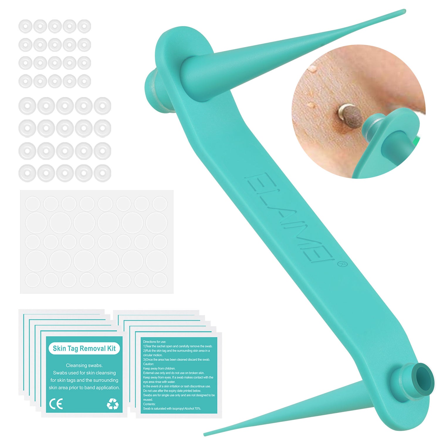 ELAIMEI 2in1 Fast & Effective Skin Tag Remover Kit