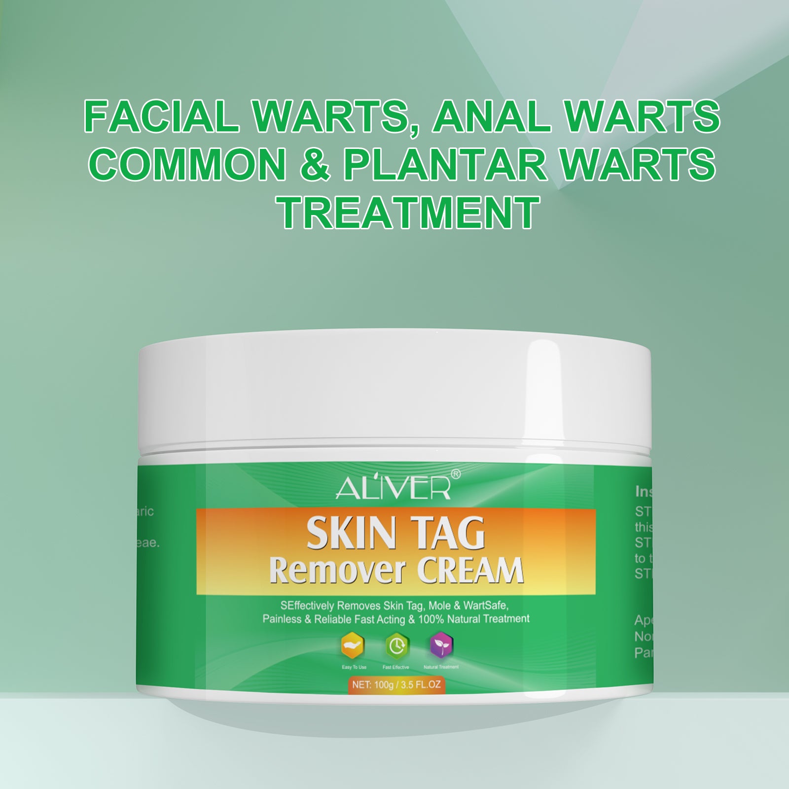 ALIVER Skin Tag, Acne & Wart Remover Cream, 100g