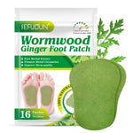 SEFUDUN Wormwood Ginger Detox Foot Patches, 16pcs