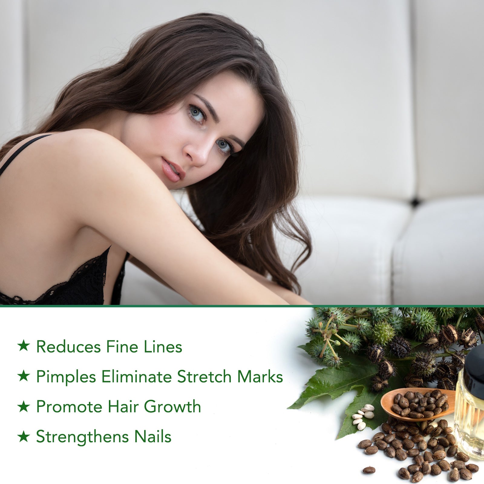 ALIVER Jamaican Black Castor Oil for Hair Growth, 60ml