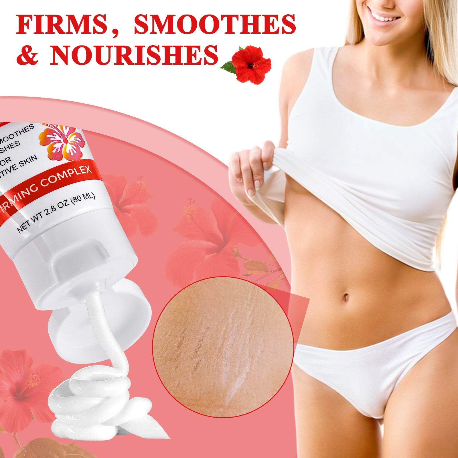 ELAIMEI Hibiscus & Honey Belly Firming Cream, 80ml
