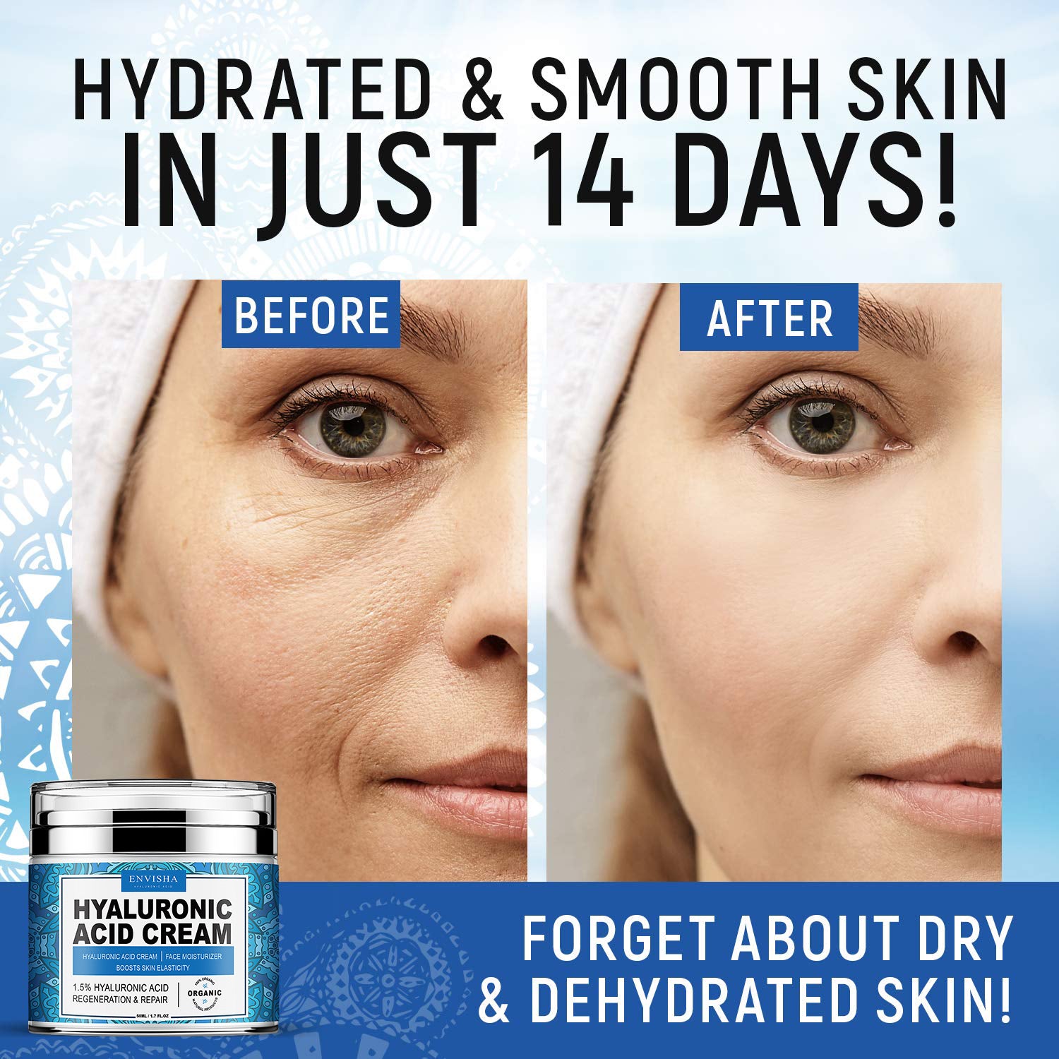 ENVISHA Hyaluronic Acid Face Cream, 50ml