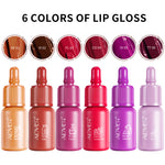 Aliver 6 pcs Set Liquid Lipsticks Lip Sticks Waterproof Lasting Lip Stain Makeup Gloss