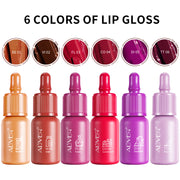 Aliver 6 pcs Set Liquid Lipsticks Lip Sticks Waterproof Lasting Lip Stain Makeup Gloss