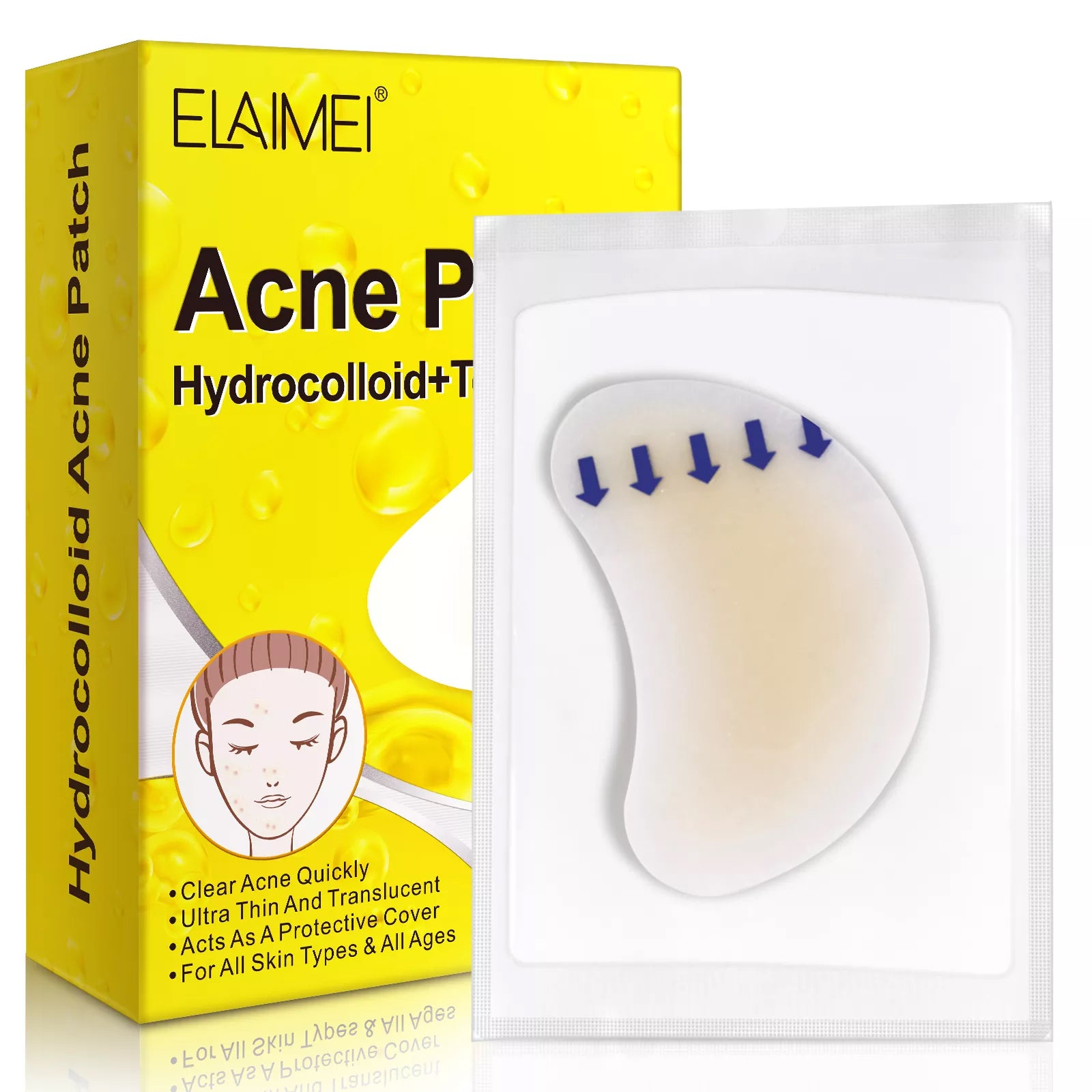 ELAIMEI Acne Pimple Patches for Face, 20pcs