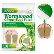 SEFUDUN Wormwood Ginger Detox Foot Patches, 16pcs