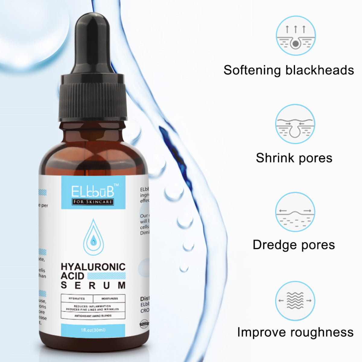 ELBBUB Hyaluronic Acid Face Serum, 30ml