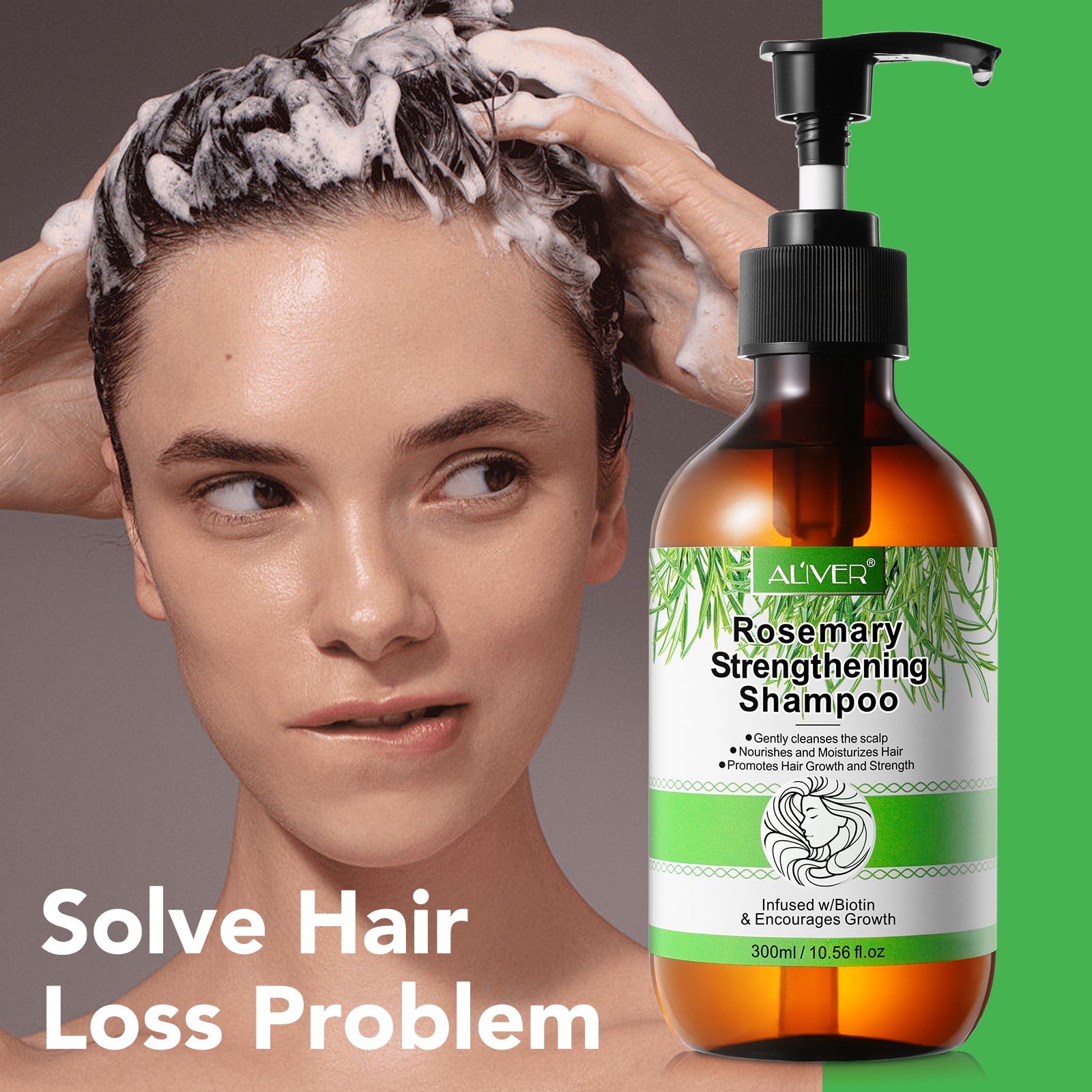 ALIVER Rosemary Hair Growth Shampoo, 300ml