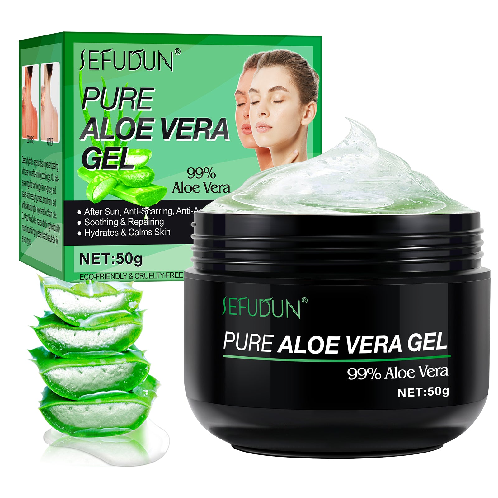 SEFUDUN Pure Aloe Vera Gel, 50g
