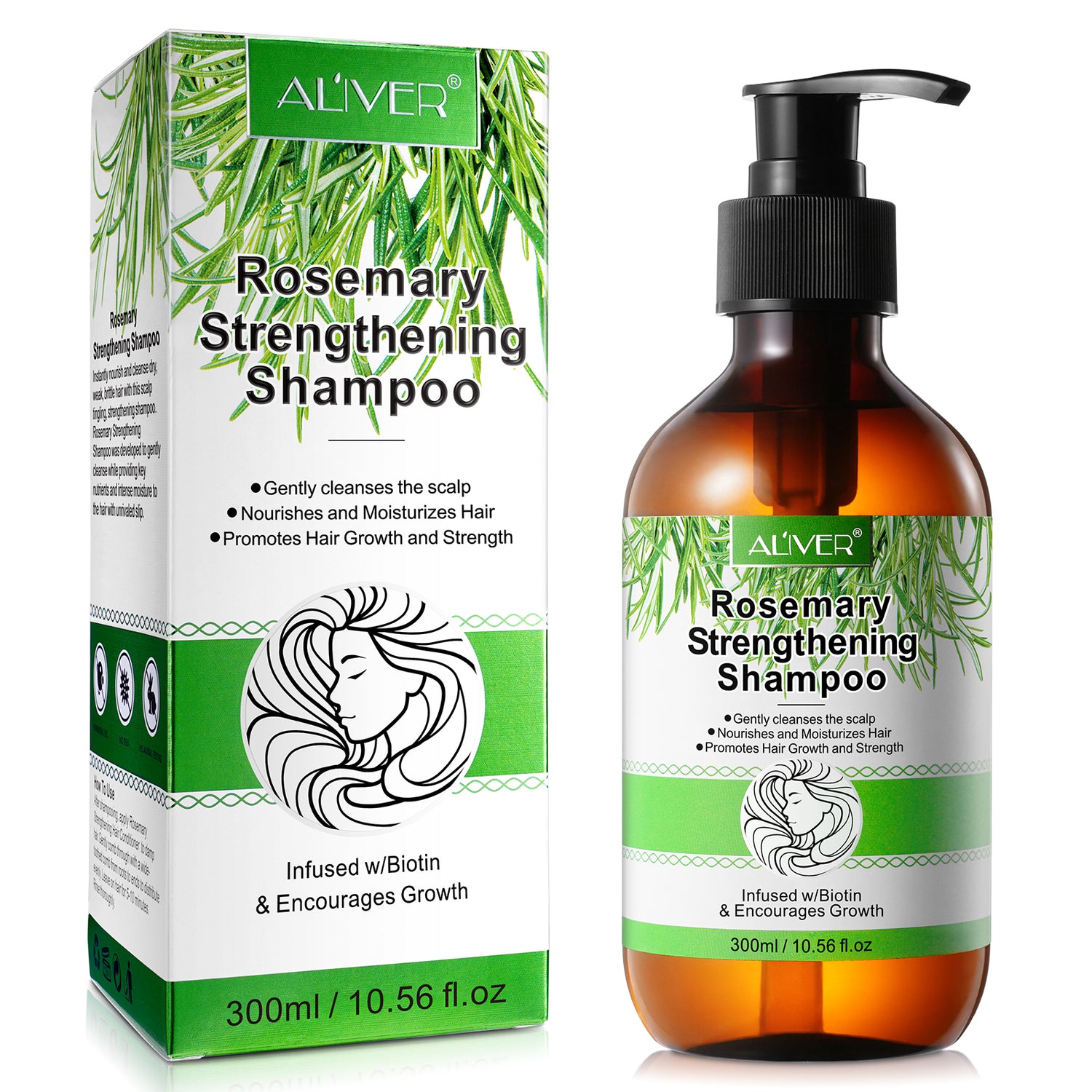 ALIVER Rosemary Hair Growth Shampoo, 300ml