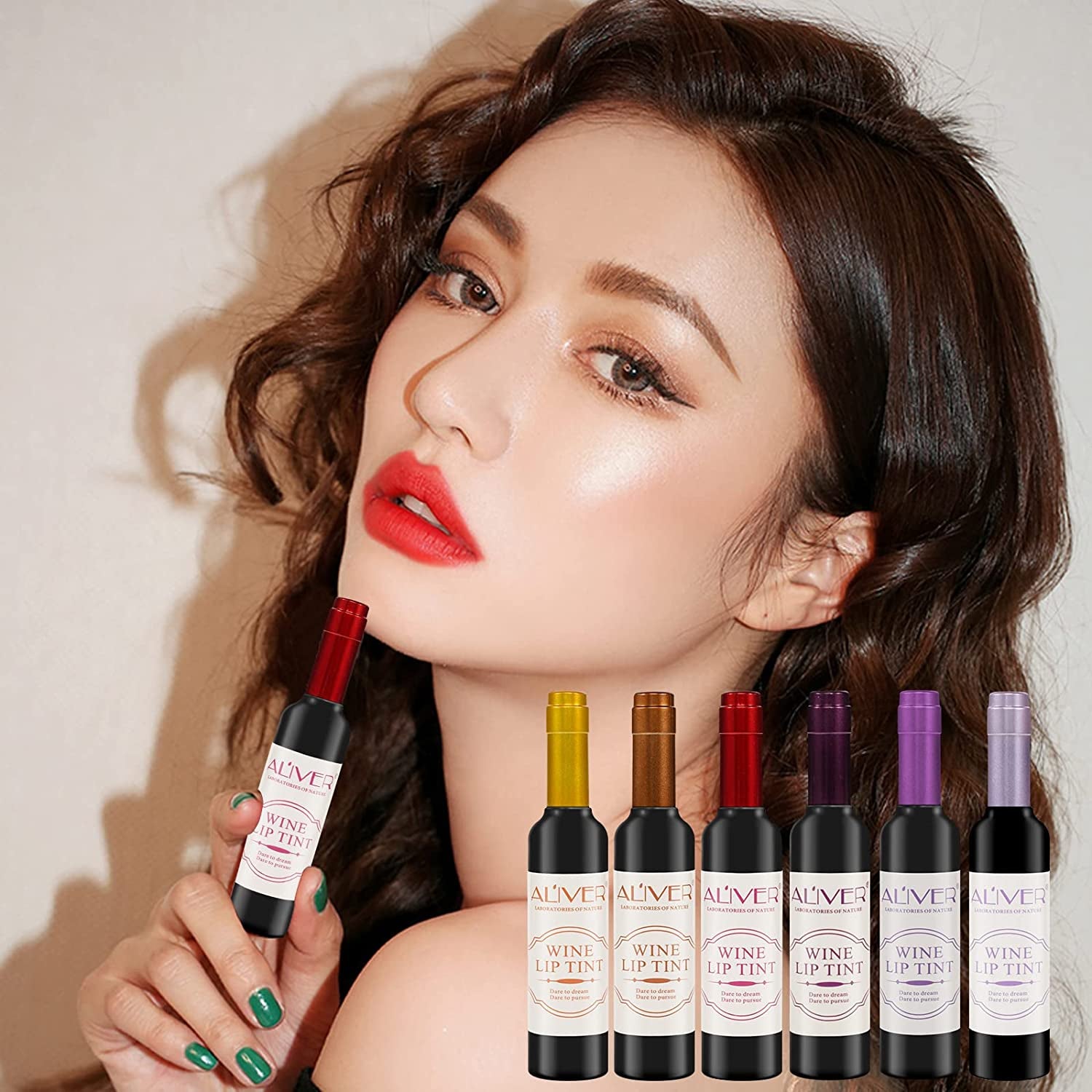 ALIVER Matte Gloss Lipstick Set, 6 Colors